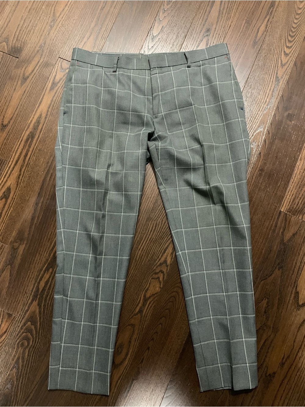 Zara Gray Windowpane Trousers